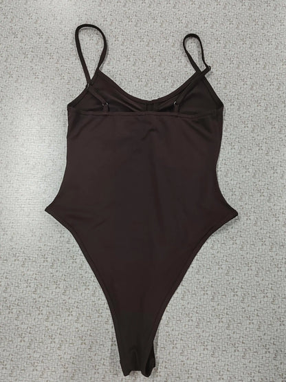 Sexy Spice Sling Strap Slim Vest Women's Clothing Solid Simple Basic Sexy Camisole Jumpsuit for Vacation