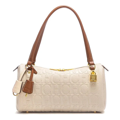 Women's Boston Bag Autumn Winter New Collection Letter Design Texture Shoulder Bags