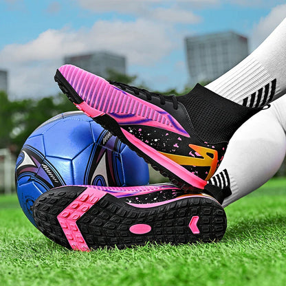 New Men Football Boots Sports Shoes Futsal High Ankle Soccer Shoes High-quality Indoor Non-Slip Outdoor Ultralight Non-Slip