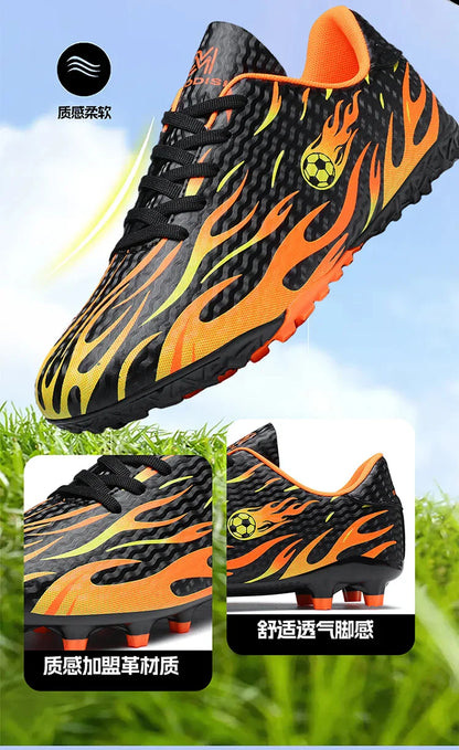 New Man Soccer Shoes Professional Football Boots Sneakers Comfortable Outdoor Match Match Boys Non-Slip Sports Shoes Unisex