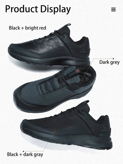 Hiking Shoes Men Outdoor Waterproof Camping Resistant Non Slip Sneakers Male Casual Lightweight Lace-Up Walking Shoes