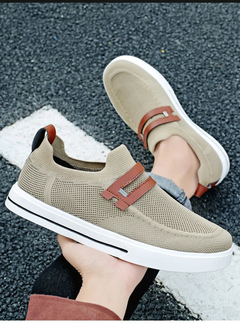 New Fashion Men Casual Shoes Lightweight Breathable Outdoor Walking Sports Shoes Driving Shoes Men Flat Canvas Shoes Large Size
