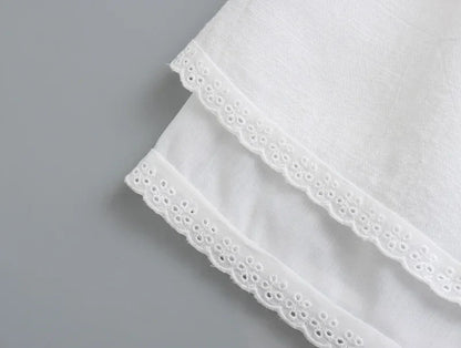 White Spliced Embroidery Lace Bra Corset style Mini Dress Women Backless Party Skater Short Sling Robe Holiday