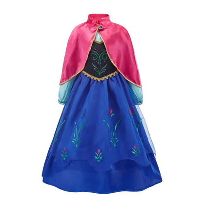 Fantasia Infantil Belle Menina Halloween Princesa Vestido Cosplay Festa Crianças Rapunzel Cinderela Anna Elsa Encanto Roupa de Aniversário