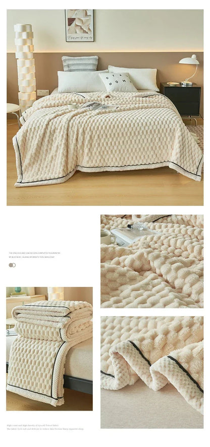 Turtle Velvet Autumn Winter Warm Sleeping Blanket Soft Comfortable Flannel Fleece Blankets for Bed Cozy Fluffy Warmth Blanket