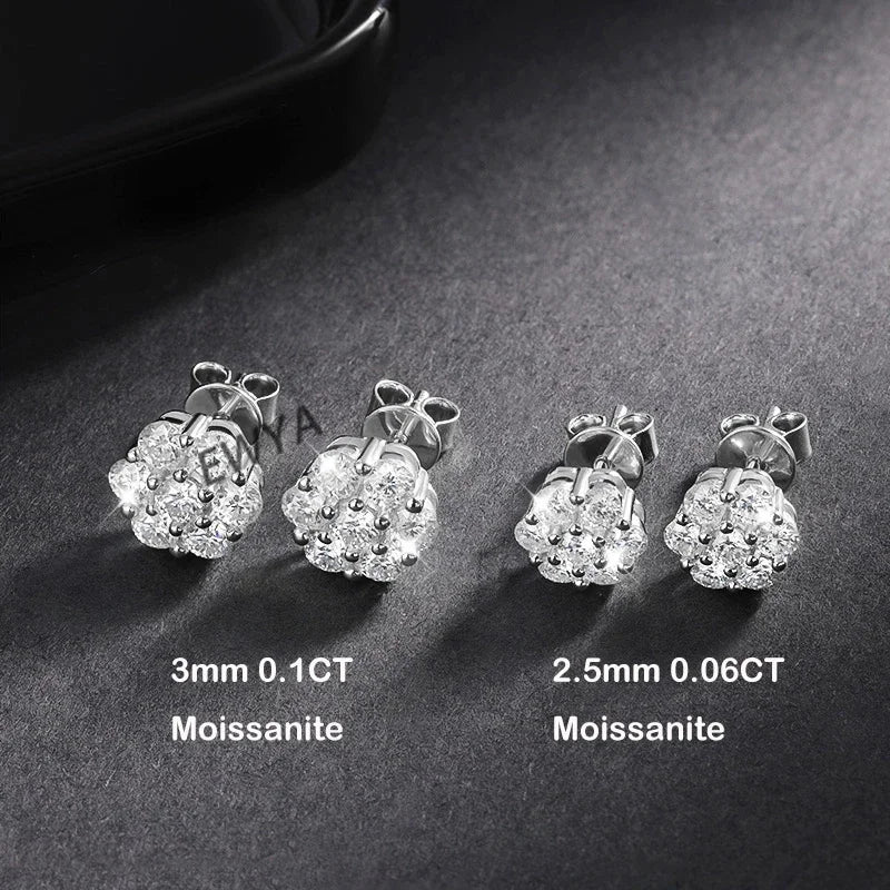 Flower GRA Certified Full 1.5/2.5/3mm D Color Moissanite Bracelet for Woman Men Silver 925 Diamond Hand Link Bracelets Gift