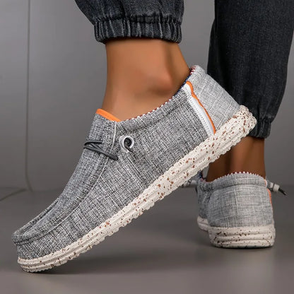 Sapatênis Masculino Lona Loafers Confortável Respirável Sapatos Masculinos Casuais Sapatos de Direção Sapatos Vulcanizados Sapatos Baixos Sapatos de Caminhada Masculinos