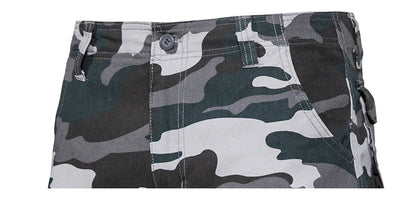 Men's Camo Shorts Summer Casual Half Pants Camouflage Outdoor Sports Short Pants Side Pocket Cotton Breathable Shorts