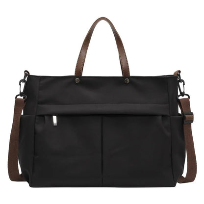 Stylish Nylon Women's Tote Bag Shoulder Handbag with Large Capacity And Two Pockets for Commuting