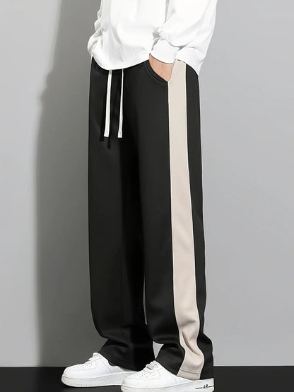 Men's contrasting sports casual pants, comfortable and versatile