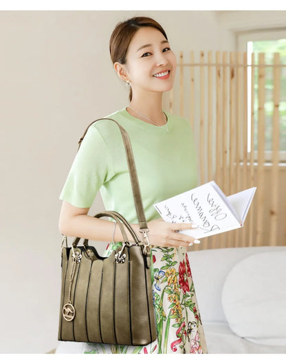 Genuine Brand Fashion Luxury High Quality 3 Layers Leather Handbag Women 2024 Crossbody Bags for Women Lady Large Capacity 2024
