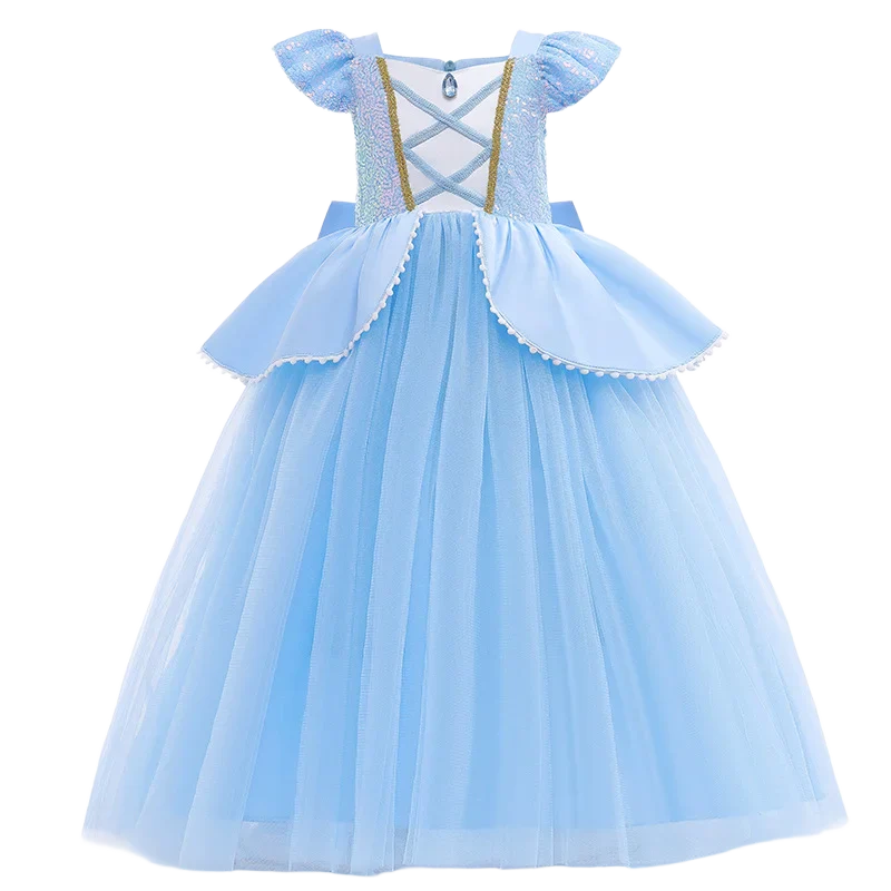 Cinderella Anna Elsa Costume Children Princess Dress for Girls Kids Cosplay Snow White Christmas Carnival Party Disguise Outfit