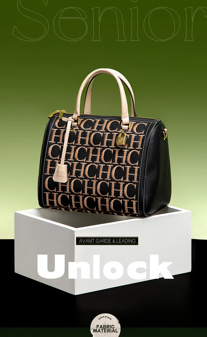 Retro Classic Large Capacity Business Commuter Women's Shoulder Bag Crossbody Bag with Letter Print Design Versatile Women's Bag