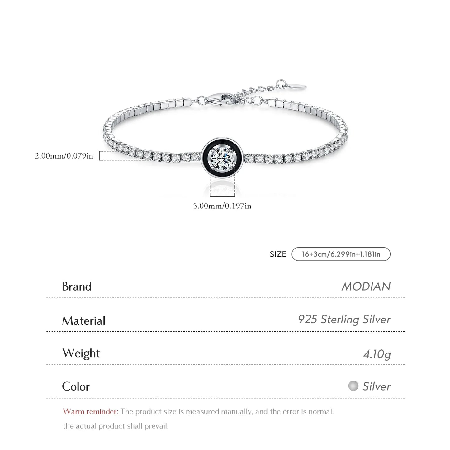 925 Sterling Silver Shinning Stackable Bracelets Stars Geometric Heart Water Drop CZ Tennis Bracelets For Women Jewelry