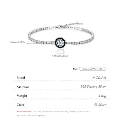 925 Sterling Silver Shinning Stackable Bracelets Stars Geometric Heart Water Drop CZ Tennis Bracelets For Women Jewelry