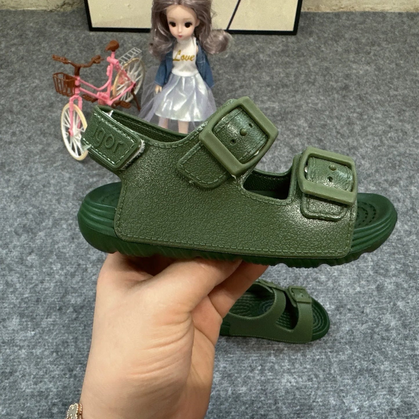 Fashion Popular Solid Color Children's Beach Sandals Trendy Design Kids Girl Boy Casual Flat Casual Shoes Summer Kids Sandal