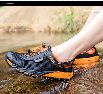 Summer Wading Hiking Shoes for Men Outdoor Man Sneakers Breathable Quick Drying Sports Trekking Beach Barefoot Mens Shoes
