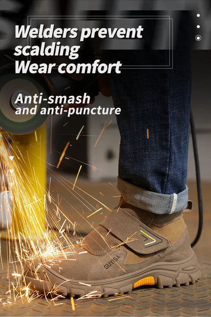 Men's work shoes welder series four-season mid-top