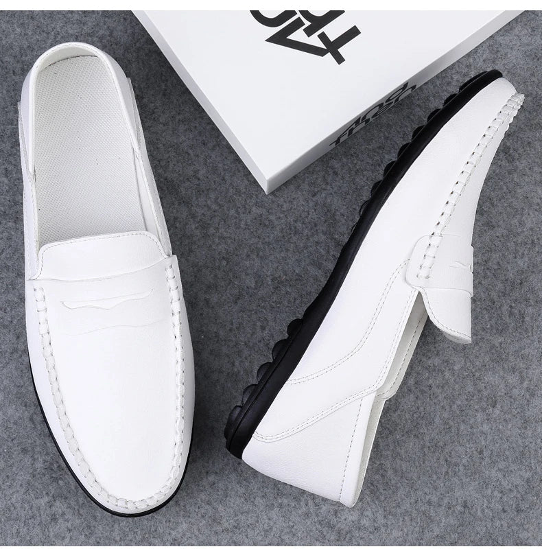 Men's plus size slip on casual shoes Four seasons new soft sole outdoor driving shoes white shoes youth Joker fashion tide shoes