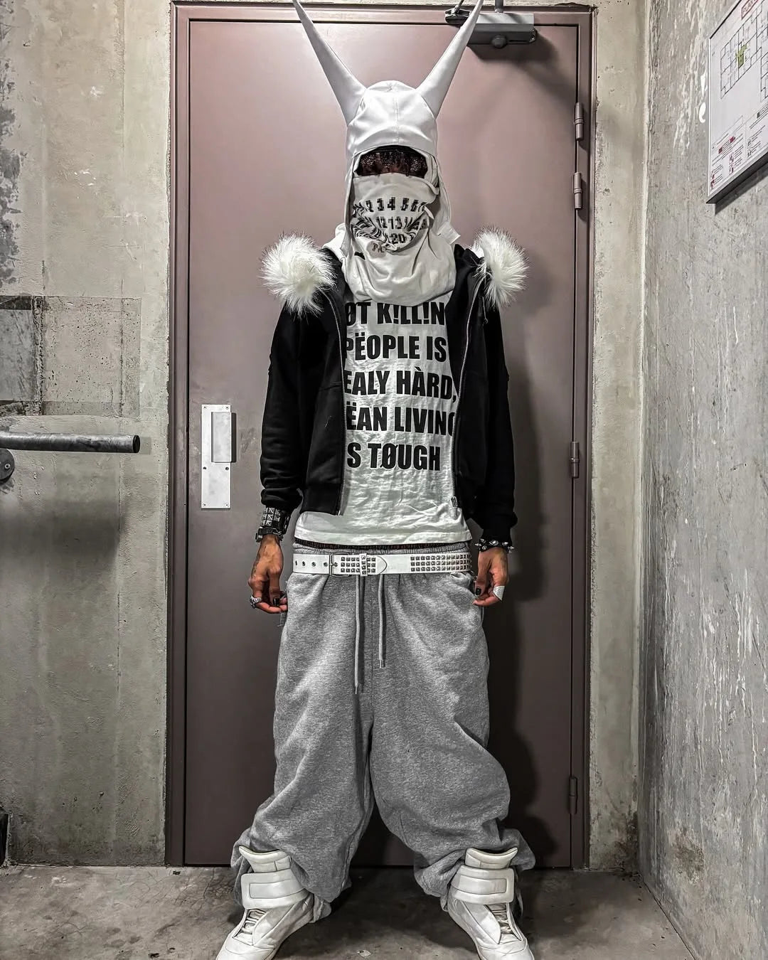 Fluffy Hat Hoodie Solid Color Casual Long Sleeve Hoodie Retro Coat Street Trend y2k