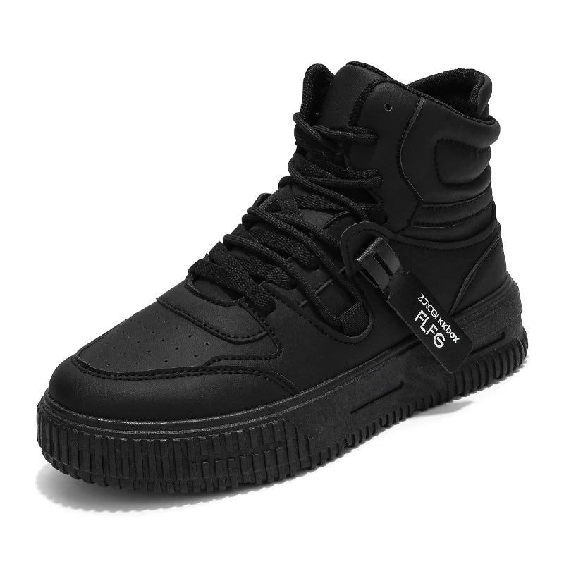 Novos Tênis Masculinos da Moda Confortáveis Macios Antiderrapantes Sola Resistente ao Desgaste Sapatos Casuais Masculinos Botas de Tornozelo Skate de Inverno Preppy