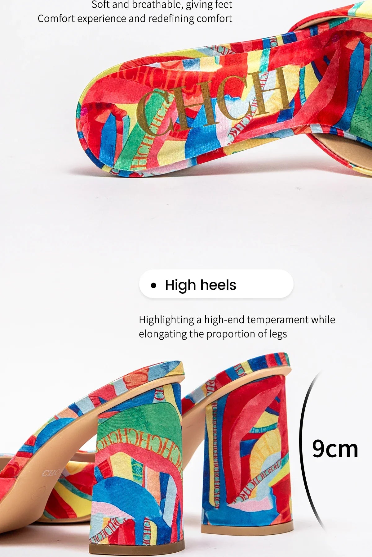 Woman shoes Thick Heel Sandals Square Open Toe Sliding Sandals students