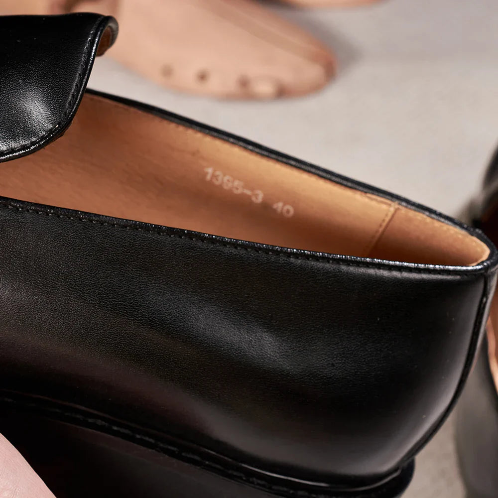 Fashionable Men Formal Shoes Genuine Leather Handmade High Heels Thick Shoes Classic Wedding Office Men's Formal Business Shoes