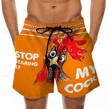 KeKe Funny Cock Banana Printed Swimwear Swim Shorts Trunks Beach Swimming Board Shorts Quick Drying Pant Mens Surffing Shorts