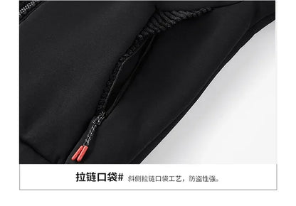 Men's Sets Jacket + pant Warm Fur Winter Sweatshirt Cashmere Tracksuit Men's Sets Fleece Thick Hooded Brand Casual Track Suits