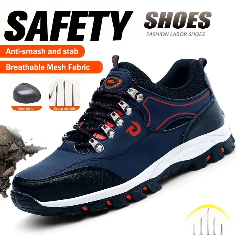 Men Work Safety Shoe Boots Steel Toe Security Protection Shoes Anti-Smash Anti-puncture Constrcution Shoes Man Work Boots