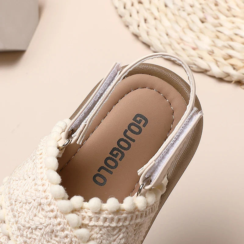Girl Summer Sandals Classic Fashion Ethnic Style Kids Beach Sandals Fashion Open-toe Versatile Children Non-slip Causal Shoes