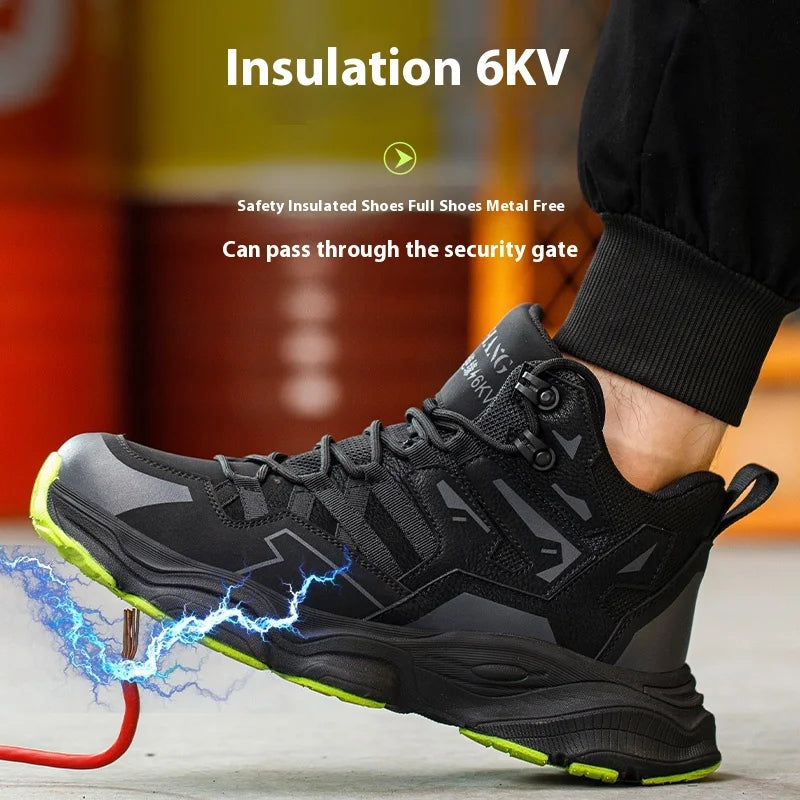 Steel Toe Kevlar-Midsole Safety Shoes Men Anti-Puncture Anti-Smash Non Slip Industrial Work Boots Protection Tactical Boots