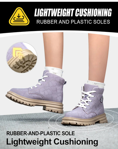 Ladies Steel Toe Safety Shoes Anti-Crush Kevlar Workwear Style Outdoor Safety Boots for Women Resistant Comfort Footwear