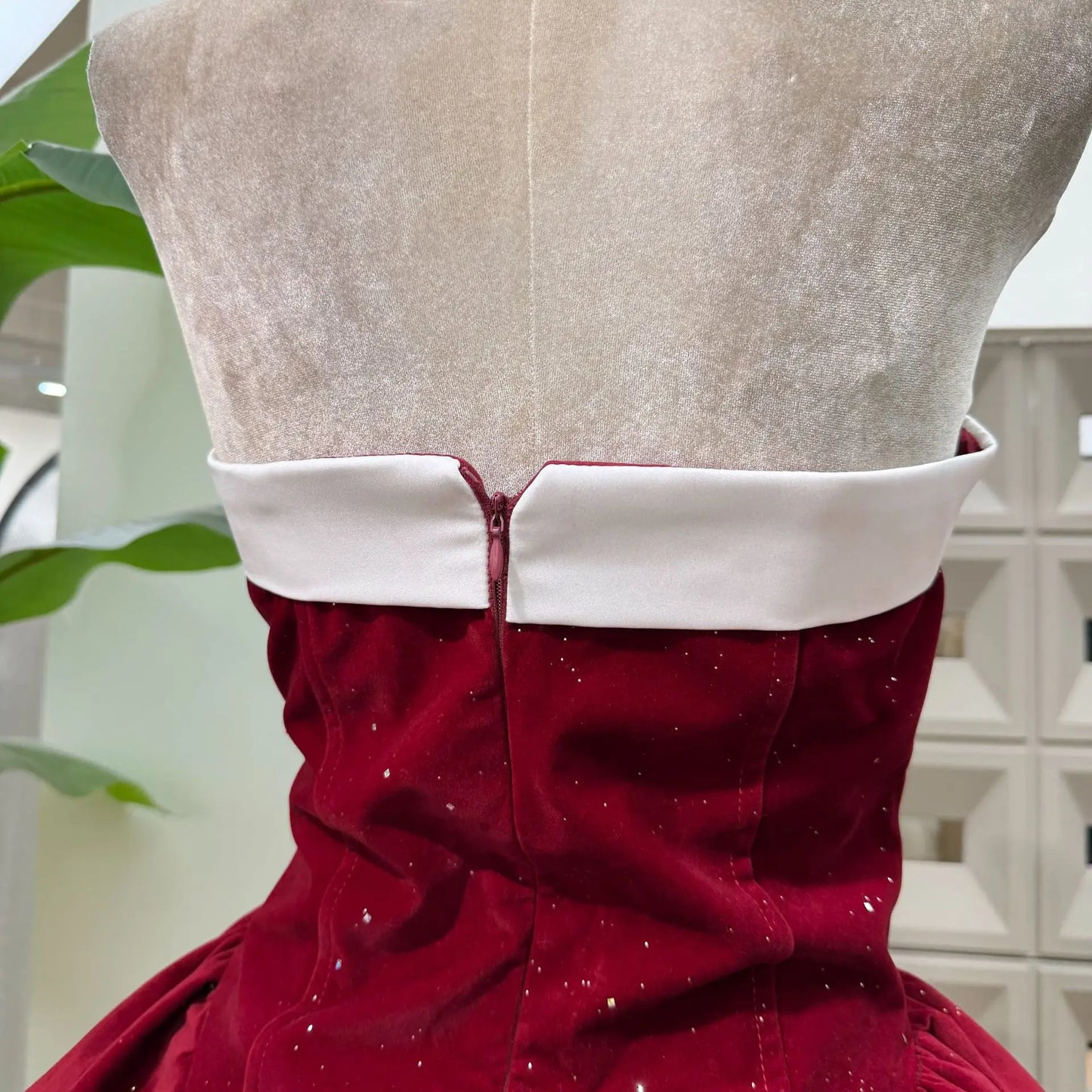 Women Strapless Backless Polka Dot Bow A Line Dress Party Birthday Evening Ball Gowns Nightclub Show Wear Fashion Vestido