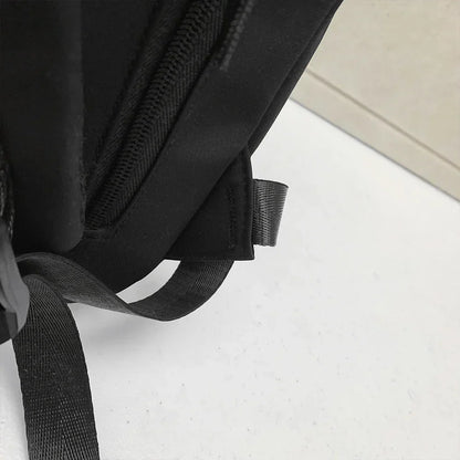 Large Capacity Solid Color Student Backpack Junior and high school simple black travel backpack