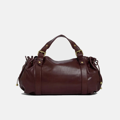 2025 Sac à main à bandoulière Simple pour femmes, sac Boston élégant et polyvalent, sac de travail intérieur en Polyester doux