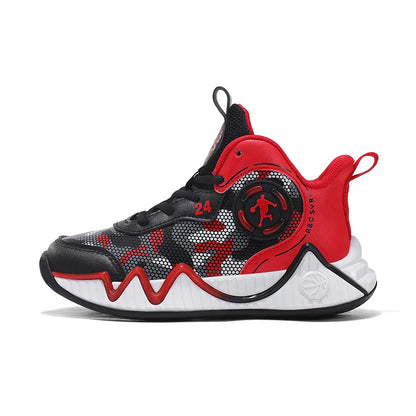 Kids Basketball Shoes Ankle Support Sneakers Tactical Boots Breathable Boys Girls Sports Shoes Shock-absorbing Athletic Shoes