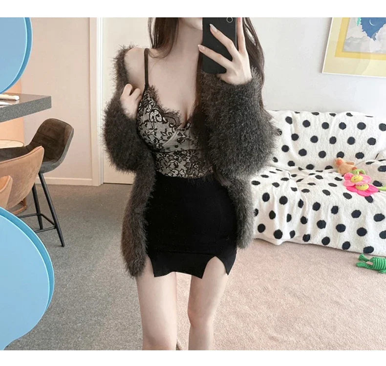Korean Style 2026 Summer New Slim Comfortable Sexy Mini Skirt Elegant Solid Slim Versatile High Waist Bodycon Skirts for Women