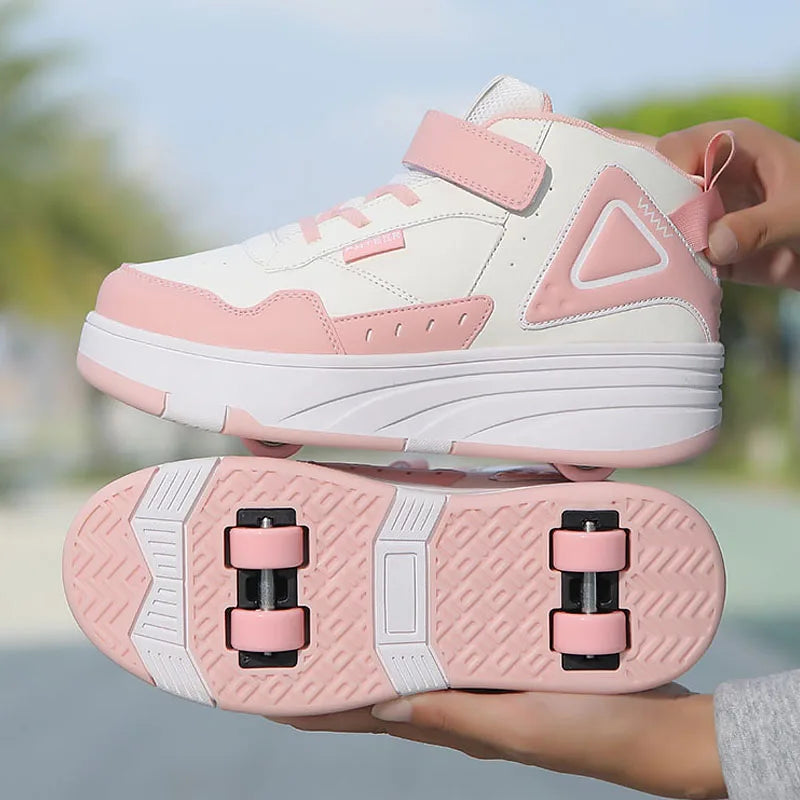 Children Roller Skate Shoes Kids Autumn Children Fashion Casual Sports Toy Birthday Gift Games Boys 4 Wheels Sneakers Girls
