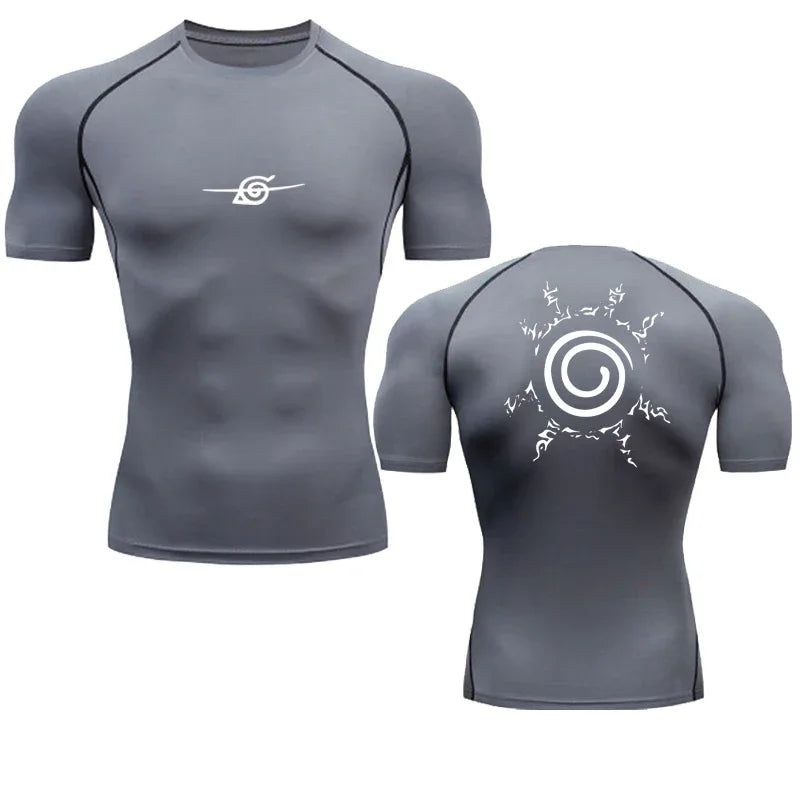 anime esporte secagem rápida ginásio tshirts fitness topos t verão outono masculino