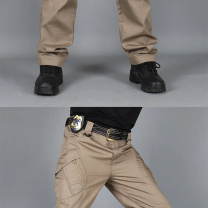 New Casual Tactical Pants Men Cargo Pants Multi Pockets Safari Style Trousers Waterproof Male Streetwear Hiking Plus Size S-6XL