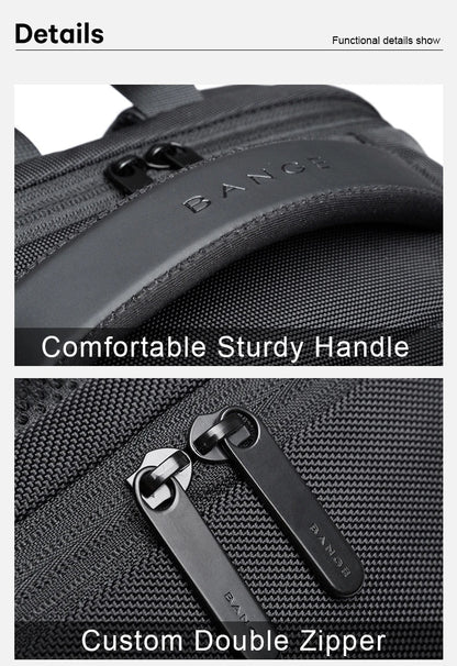 Sling Travel Laptop Backpack Fits 15.6 Inch Laptop for Men and Women Waterproof with Side Mesh Pocket USB Charging Port