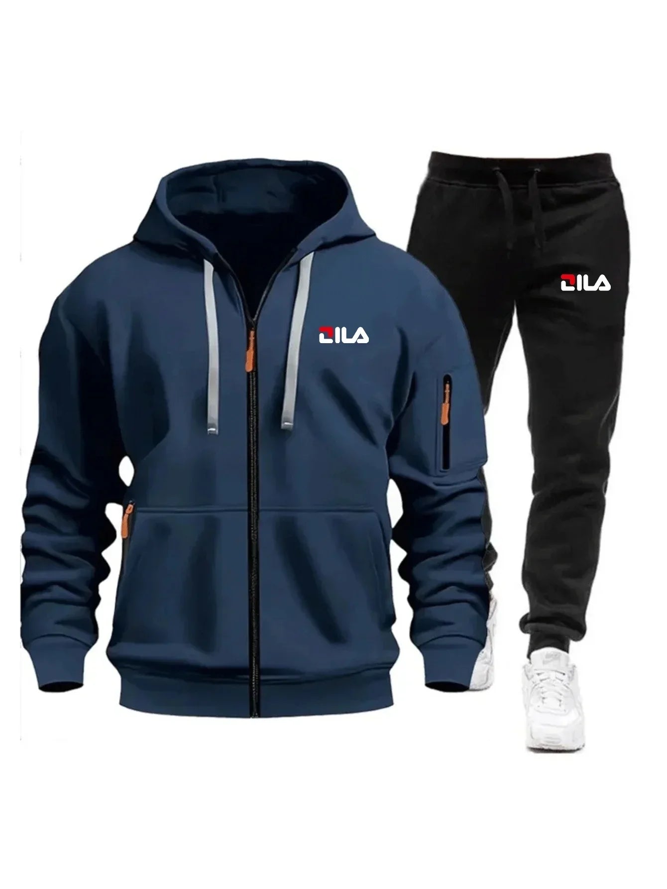 Men's Tracksuit Hoodies Pants Plus Size Autumn Winter Daily Casual Sporty Jogging Suit Fashion Sweatshirt Outfit Male Sports Set