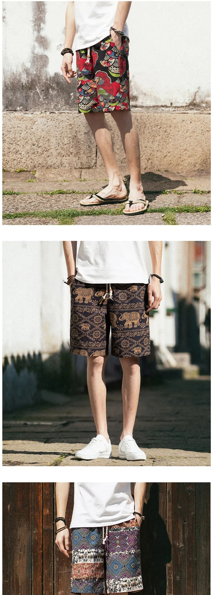 2026 Summer New Boutique Flower Cotton Linen Men's Casual Beach Shorts Men's Comfortable Breathable Leisure Shorts Male XXXXXL
