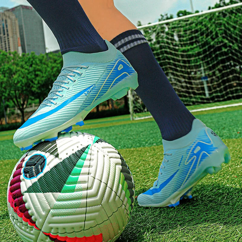 Childrens Football Shoes Anti Slip Wear-resistant FG Grass Training Sports Soccer Shoes for Teenager Futsal Court Football Boot