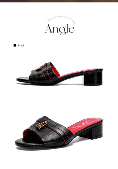 Women's Outdoor Sandals Simple and Comfortable Classic Style Fashion Summer Ladies Slippers Low Heel  Retro Versatile