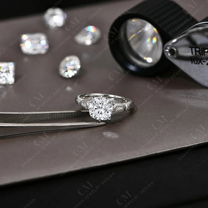 Original Design Moissanite Ring Lab Diamond Sparkling 925 Sterling Silver  for Women Engagement Fine Customized Jewelry