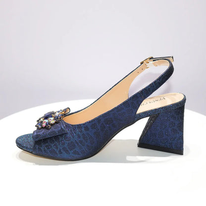 African Fashion Italian Shoes And Bag Sets For Evening Party With Stones Colorful Italian Handbags Match