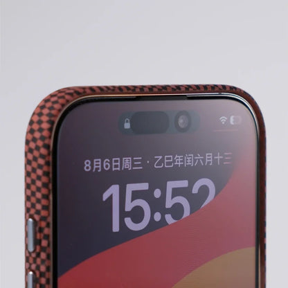Magnetic Pixel Grid Texture Phone Case for IPhone 17 16E 15 14 Pro Max Metal Lens Buttons Slim Hard Protect Cover