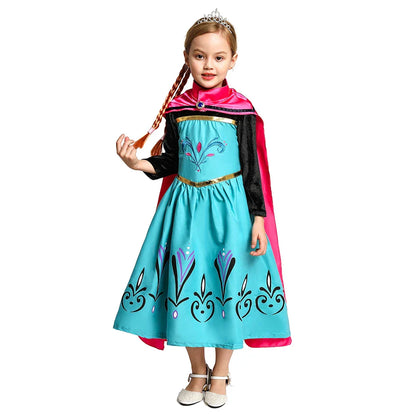 Girls Elsa Anna Dress Children Princess Carnival Dress Kids Jasmine Rapunzel Pageant Flower Disguise Cosplay Christmas Costume